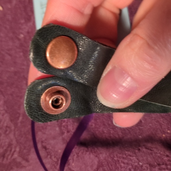 NEW! Handmade Genuine Leather Copper Karma Circle Bracelet Green - Picture 8 of 8